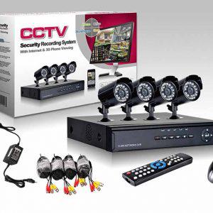 Πλήρες Έγχρωμο Σετ CCTV Εποπτείας Και Καταγραφής Με 4 Κάμερες
