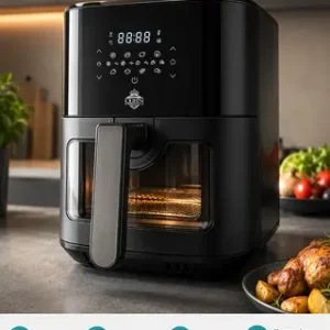 Air fryer Φριτέζα αέρος QUEEN 6.5 L + ΔΩΡΟ Μαχαίρι Κουζίνας